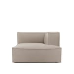 Ferm Living - Catena Chaise Longue Small Right, Cat 1 - Cotton Linen - Sofaer - Beige - Tre/Tekstilmateriale/Skum