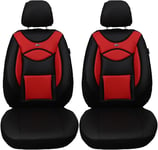 Housses de siège en Cuir synthétique pour sièges de Voiture compatibles avec Suzuki Swift FZ/NZ 2010-2017 - pour conducteur et Passager - Housses de siège FB : D102 (Noir/Rouge)