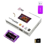 Smile Mini Carte Sd,Adaptateur Pour Gb/Gba/Sp Gbm Ids Nds Ndsl Gbasp,Cartouche De Jeu Brûlante Gba,2024 - Type Purple 2g