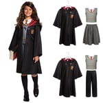 Barnkläder Pojkflicka Världsbokdagen Harry Potter Gryffindor Robe Kappa Kostym Cosplay Girls S