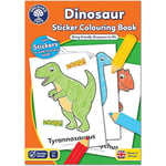 Orchard Toys Dinosaur Sticker Colouring Activity Book - Educational Activity Book - Colour in Dinosaurs - Kids 3 Years +, Perfect for Parties, A4