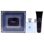 Versace Versace Pour Homme for Men 3 Pc Gift Set 3.4oz EDT Spray, 10ml EDT spray, 5.0oz Hair and Body Shampoo