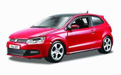 18-21059 RD Bburago 1:24 Scale VOLKSWAGEN Polo GTI Mark 5 Red classic famous Car