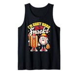 I'm Just Here For The Snacks Groovy Baseball Hotdog Lover Tank Top