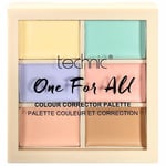 Technic Colour Corrector Concealer Palette Green Yellow Lilac Dark Circles Red