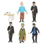 6 st Tintin Figuriner Leksaksmodell kk