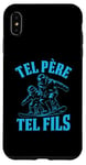 Coque pour iPhone XS Max Tel père tel fils accessoire snowboard planche humour