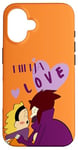 Coque pour iPhone 16 anime garçons amour couple tenant l'autre avec "ninja love"