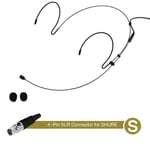 Casque électrique sans fil à double crochet d'oreille pour Sennheiser,micro de sauna,microphone usé,noir,accessoires de casque - Type S For Shure