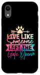 Coque pour iPhone XR Live Like Someone Left Open the Gate Tie Dye Tenue pour chien