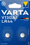 LR44 alkalisk knappcell 1.5V Varta 2-pack