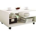 Ebuy24 - Stango Table basse avec 5 étagères, blanc.