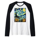 Starry Night And Halloween Starry Night And Halloween Raglan Baseball Tee