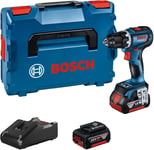 18V System Perceuse-Visseuse Sans-Fil Gsr 18V-90 C (Avec 2 Batteries 5,0 Ah,Chargeur Gal 18V-40,Dans L-Boxx)