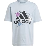 adidas Mixte Enfant Positivity Table Graphic Tshirt, Wonder Blue, 7-8 Years