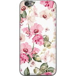 Apple iPhone 6s Plus Läpinäkyvä Puhelinkotelo Rosa blommor