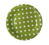 Cathy's toy Shop 20pcs Polka Dots Paper Tableware 9" 23cm Plates Birthday Party Wedding Events Cake Plate 9" (9" Green Polka Dot Plates)