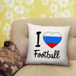 I Love Football - Russia Printed Cushion with Filled Insert - 40cm x 40cm