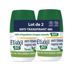 Déodorant Thé Vert Bio 48h Etiaxil - Le Lot De 2 Roll-on De 100ml