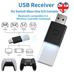 For Switch Xbox One S/X Bluetooth-compatible Wireless Controller Dongle Receiver