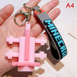 Ny 3D-spel Minecraft PVC-nyckelring Ainme Steve Creeper Min Värld A4