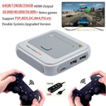 Mini Console de jeu,40000 plus jeux,Avec carte SD 128G et 2 contrôleurs sans fil,HD 4K HDMI,LAN / Wifi,rétro Classique,pour PSP/N6