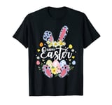 Happy Easter Bunny Leopard Easter Egg Hunt Squad Easter Day T-Shirt