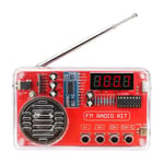 FM-radio DIY-kit Elektronisk Montering Lödövningskit 50-108 MHz Mottagare med LCD-display