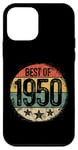 Coque pour iPhone 12 mini Best Of 1950 Cadeau d'anniversaire 75e anniversaire pour homme femme 75 ans