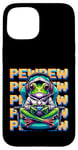 iPhone 15 Cute Gaming Frog Pew Video Game Graphic Men Boys Kids Women Case