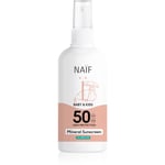 Naif Baby & Kids Mineral Sunscreen SPF 50 0 % Perfume Beskyttende solcreme på spray 100 ml