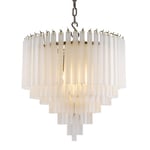 Eichholtz Nova Chandelier taklampa frostat glas/nickel