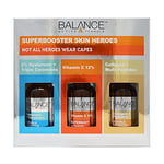 Balance Active Formula Superbooster Skin Heroes Set (2% Hyaluronic & Triple Ceramides, Vitamin C 12% & Collagen & Multi-Peptides Serums) - Dermatologically Tested. Suitable for all Skin Types.