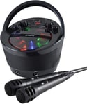 Groov-e Karaoke Boombox - Portable Machine with CD Player, Black