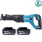 Makita DJR186 18V Cordless Reciprocating Saw With 2 x 5.0Ah Batteries