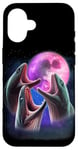 Coque pour iPhone 16 3 anguilles hurlant à la lune drôle anguille pêcheur amateur de pêche