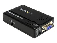 Startech.Com Composite And S-Video To Vga Video Scan Converter - Composite To Vga - Scan Converter - S-Video To Vga (Vid2vgatv2) - Videokonverter - Sammensatt Video, S-Video - Komponentvideo, Vga - Svart - For P/N: Sva5m3neua