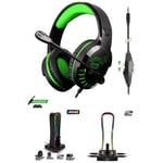 CASQUE GAMER XBOX ONE X/S RGB + Support Casque Gaming RGB Porte Casque Gamer Multifonctions 11 Effets Lumineux Pour PC/PS4/Xbox ONE
