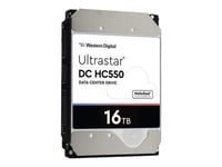 WD Ultrastar DC HC550 WUH721816ALE6L4 - Disque dur - 16 To - interne - 3.5" - SATA 6Gb/s - 7200 tours/min - mémoire tampon : 512 Mo