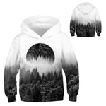 Hoodies Autumn Winter Lovers Teen Unisex Hoodies Jumpers Tops Casual Pullover Long Sleeve Hoody Pockets Funny Forest In The Mist 3D Print S-6Xl