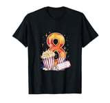 8th Birthday Movie Magic Popcorn Family Matching Costume T-Shirt