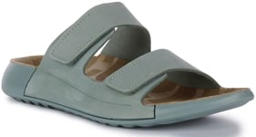 ECCO Hook&Loop Adjustabe Straps 2nd Cozmo Womens Sandals In Mint UK 4 - 8.5