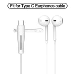 Organisateur De Câbles Pour Samsung,Support De Chargeur,Attaches,Clip Enrouleur De Câble Pour Écouteurs,Protection De Câble - Type Tc Earphone-White