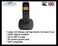 Long Range Cordless Phone Lcd Display Large Buttons Landline Single Telephone Uk