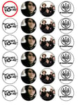 24 X PRE CUT MY CHEMICAL ROMANCE MIXED WAFER  BIRTHDAY RICE PAPER CAKE TOPPERS