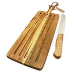 cassel 93602 Planche à pain Set, Acacia Wood, stainlees Steel, marron