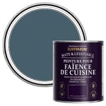 Rust-Oleum Peinture Bleue Résistante à l'eau pour Faïence de Cuisine, Finition Mate - Bleu Dessin 750ml