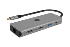 ICY BOX IB-DK4012-CPD - dockingstation - USB-C 3.2 Gen 2 - 2 x HDMI - 1GbE