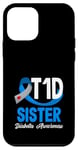 Coque pour iPhone 12 mini Sensibilisation au diabète de type 1 T1D Sister