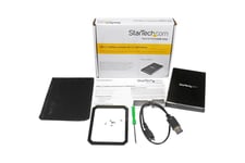 StarTech.com USB 3.1 (10 Gbps) Gen 2 External Hard Drive Enclosure for 2.5" SATA Drives - Portable Hard Drive Enclosure (S251BMU313) - lagringspakning - SATA 6Gb/s - USB 3.1 (Gen 2)